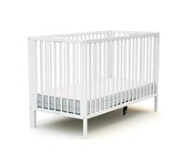 AT4 - Cuna bebé plegable ESSENTIEL madera - Blanco - 60 x 120-124 x 64 x 82 cm