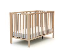 AT4 - Cuna bebé plegable ESSENTIEL madera - Haya Barnizada - 60 x 120-124 x 64 x 82 cm