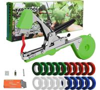 Atadora para plantas, máquina de atar con 1 caja de grapas y 20 rollos de cinta para atar plantas. Kit de herramientas para viñedos, ideal para uvas y frambuesas