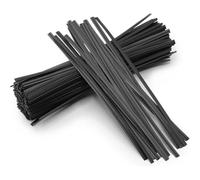 Ataduras para Plantas 200 bridas de alambre hierro recubiertas plástico | Organizador de envoltura de cables, sujetador reutilizable for plantas de jardinería, enredaderas trepadoras(Black,15cm)