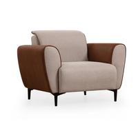 Atelier Del Sofa Aren - Sofá de 1 plaza Beige y Canela