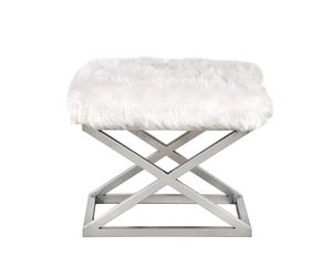 Atelier Del Sofa Capraz Plush Silver, White