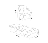 Atelier Del Sofa Cosmo Single - Gris oscuro
