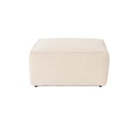 Atelier Del Sofa Elegante puf de melocotón con Tejido de Lino 100%, Marco de Hornbeam, 32 DNS Foam, 85 x 85 x 40 cm | Incluye Almohada, Elegante y cómoda para Cualquier Espacio