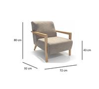 Atelier Del Sofa Lyke - Sillón de orejas Marrón