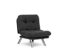 Atelier Del Sofa Misa Small Solo - Sofá-cama de 1 plaza Gris oscuro