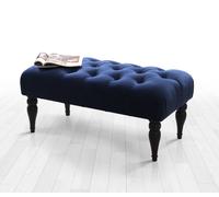 Atelier Del Sofa Missus - Banco de Terciopelo Azul Marino