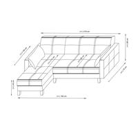 Atelier Del Sofa Polya - Sofá cama esquinero Gris oscuro