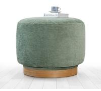 Atelier Del Sofa Puf de Algodón Verde Giratorio