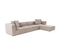 Atelier Del Sofa Sora Sofá Esquinero con Puff Beige Arena