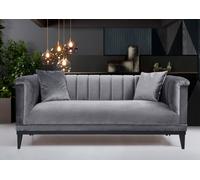 Atelier Del Sofa Trendy - Sofá de 2 plazas con sofacama - Gris oscuro
