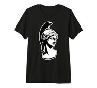 Atenea Diosa Griega Blackwork Camiseta Premium