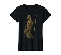 Atenea, Diosa Griega de la sabiduría y Las Artes Minerva Camiseta gráfica económica, Mujer, Negro, M