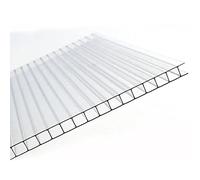 AtHaus® Placas alveolares de policarbonato - Corte a medida - 1180 x 697 mm - Grosor 4 mm - Transparentes, resistentes a los rayos UV y a la intemperie - Placa de doble pared para invernadero