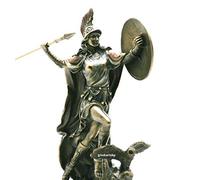 Athena Minerva - Escultura de Medusa para Diosa Griega, Acabado en Bronce, 20 cm