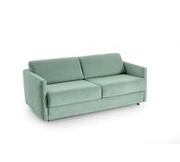 Atlantic Home Collection Limone Sofá Cama Acolchado, Color Verde Menta, Apto para Uso Diario, Superficie de Descanso de 140 x 200 cm, Medidas 193 x 93 x 90 cm (Ancho x Profundo x Alto)
