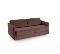 Atlantic Home Collection Limone Sofá Cama Acolchado, marrón, Apto para Uso Diario, Superficie de Descanso de 140 x 200 cm, Medidas 193 x 93 x 90 cm (Ancho x Profundo x Alto)