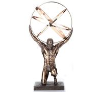 Atlas - Figura decorativa de titanio griego antiguo (20,5 cm)