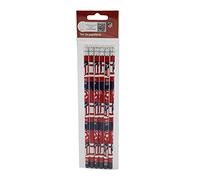 Atlético de Madrid - Juego de 6 Lápices con Goma, Material Escolar para Niños, Regalos, Producto Oficial (CyP Brands)