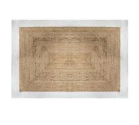 Atmosphera – Alfombra de yute, borde blanco, 120 x 170 cm