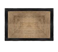 Atmosphera - Alfombra de Yute Borde Negro 120 x 170 cm