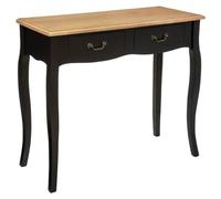 Atmosphera ATM-114515B Mueble Consola de 2 cajones de Madera Negra de 78 cm de Altura, cm
