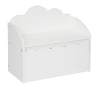 Atmosphera Banco de almacenamiento infantil Nuage Madera Blanco 60x30 cm