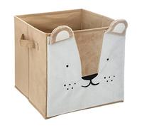Atmosphera - Caja de Almacenamiento Infantil León - Terciopelo - Amarillo