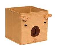 Atmosphera - Caja de Almacenamiento Joey Cuadrada y Plegable, 29 x 29 cm, marrón