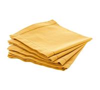 Atmosphera Chambray - Juego de 4 servilletas de Mesa (40 x 40 cm), Color Amarillo