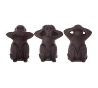 Atmosphera Conjunto de 3 Monos de Sabiduría en Resina - Decoración de Interior Exótica