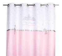 Atmosphera - Cortina Infantil 'Princesse Ruban' - Rosa y Blanco 140 x 260 cm