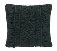 ATMOSPHERA CREATEUR D'INTERIEUR Cojín de macramé Ali Verde Cedro 40x40cm