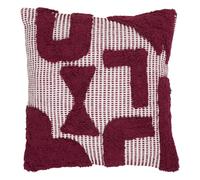 ATMOSPHERA CREATEUR D'INTERIEUR Cojín PoPOLIPROPILENOy 50 x 50 cm algodón tufté Morado