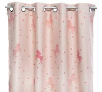 Atmosphera - Cortina Opaca Infantil «Licorne» - Rosa 140 x 250 cm