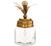 Atmosphera - Lámpara led «Ananas» - vidrio - dorado H 33 cm
