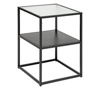 ATMOSPHERA CREATEUR D'INTERIEUR Mesa Auxiliar aldir, Metal y Vidrio Templado, Negro