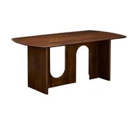 ATMOSPHERA CREATEUR D'INTERIEUR - Mesa de comedor shelty rectangular 90x180 cm, 6 plazas, marrón