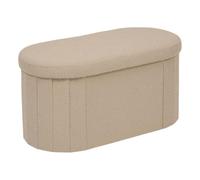 ATMOSPHERA CREATEUR D'INTERIEUR - Puf Fink ovalado plegable 38 x 76 cm beige
