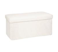 Atmosphera Puff plegable Ezzio de madera Blanco