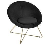 ATMOSPHERA CREATEUR D'INTERIEUR Sillón 'Evan' Negro de Terciopelo