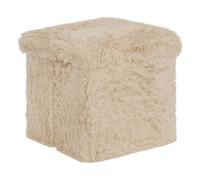 Atmosphera Duvia - Puf cuadrado plegable 38x38cm Beige