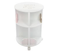 Atmosphera Librería infantil redonda transparente para niños 59 cm blanco y rosa