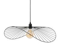Atmosphera Interior Designer - Lámpara Colgante Adelia de Metal Negro - Luminaria glamurosa de 40 W - Cable Ajustable de 80 cm - Salón, Cocina, Oficina, Dormitorio
