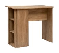 Atmosphera Interior Designer - Mesa de Comedor Colva - 3 Compartimentos - Mesa Alta con Efecto Roble - An. 120 cm x Al. 102 cm