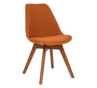 Atmosphera Interior Designer - Silla Baya Retro Amber - Tela y Haya - Comedor, Cocina, Oficina, Sala de Estar - Cómodo Cojín Integrado