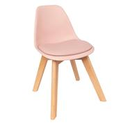Atmosphera Interior Designer - Silla Infantil Baya Rosa - Plástico y Haya - Comedor, Dormitorio, Oficina, Sala de Estar - Cómodo cojín Integrado