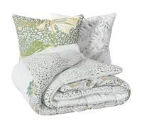Atmosphera - Juego de Cama de 2 Personas, 240 x 220 cm, algodón Reversible | Algodón de 57 hilos, reversible, 2 fundas incluidas, diseño vegetal. Para la habitación.
