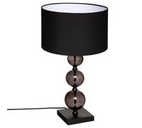Atmosphera - Lámpara «Alma» negro - metal y vidrio H52 cm