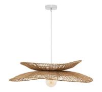 Atmosphera - Lámpara colgante Alara de yute trenzado beige, 69,5 cm de diámetro, altura regulable - Iluminación de estilo bohemio para salón, comedor y dormitorio